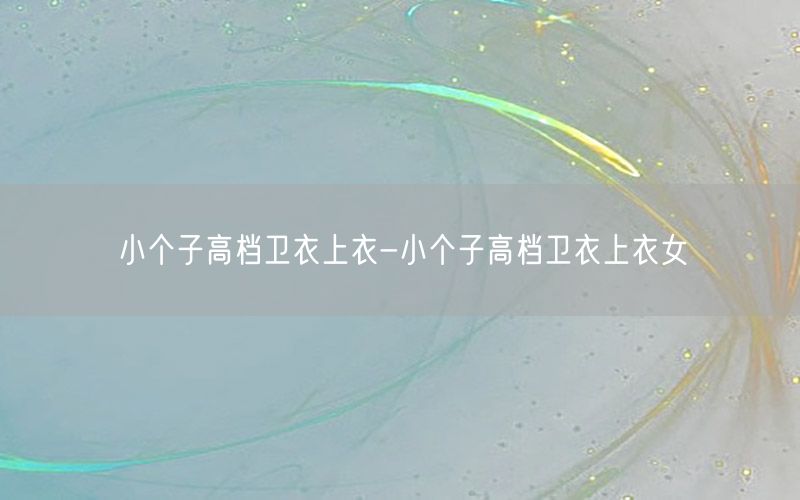 小个子高档卫衣上衣-小个子高档卫衣上衣女
