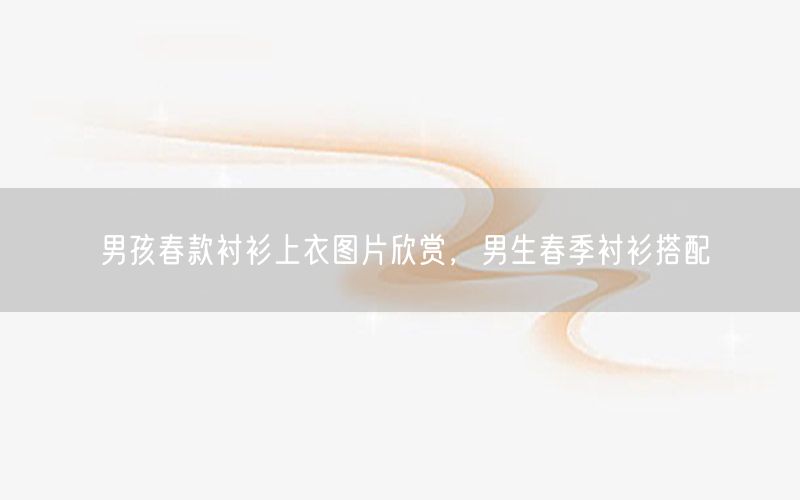 男孩春款衬衫上衣图片欣赏，男生春季衬衫搭配